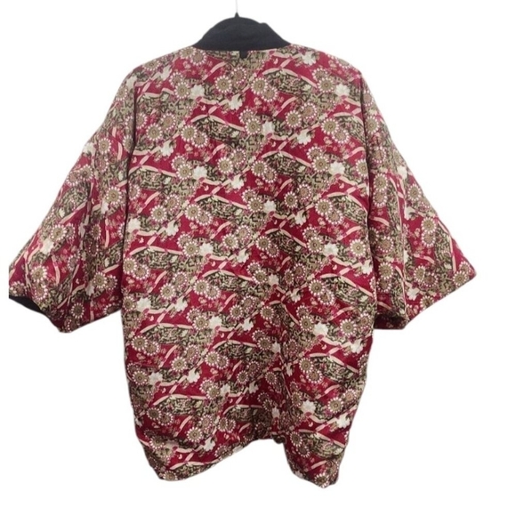 Japanese Hanten Kimono Jacket (M)Reversible Warm Room Wear Snow ring from JAPAN - Picture 3 of 14